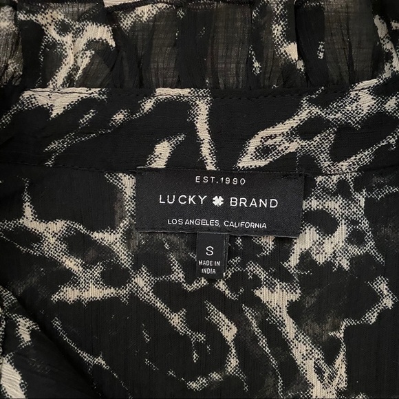 Lucky Brand Marble Print Sheer Dress Size Small - Picture 4 of 8